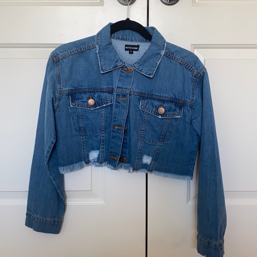 Cropped jean jacket